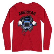 Load image into Gallery viewer, American Trucker Kenworth Semi Chest Pulled Open Long Sleeve T-Shirt