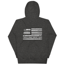 Load image into Gallery viewer, Trucking Gear USA Flag With Gear Diagram Hoodie