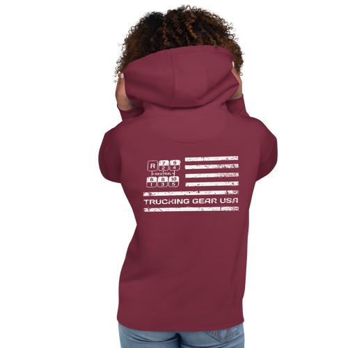 Trucking Gear USA Flag With Gear Diagram Hoodie