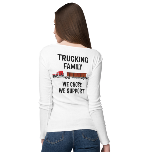 We Support Trucking Family Long Sleeve T-Shirt