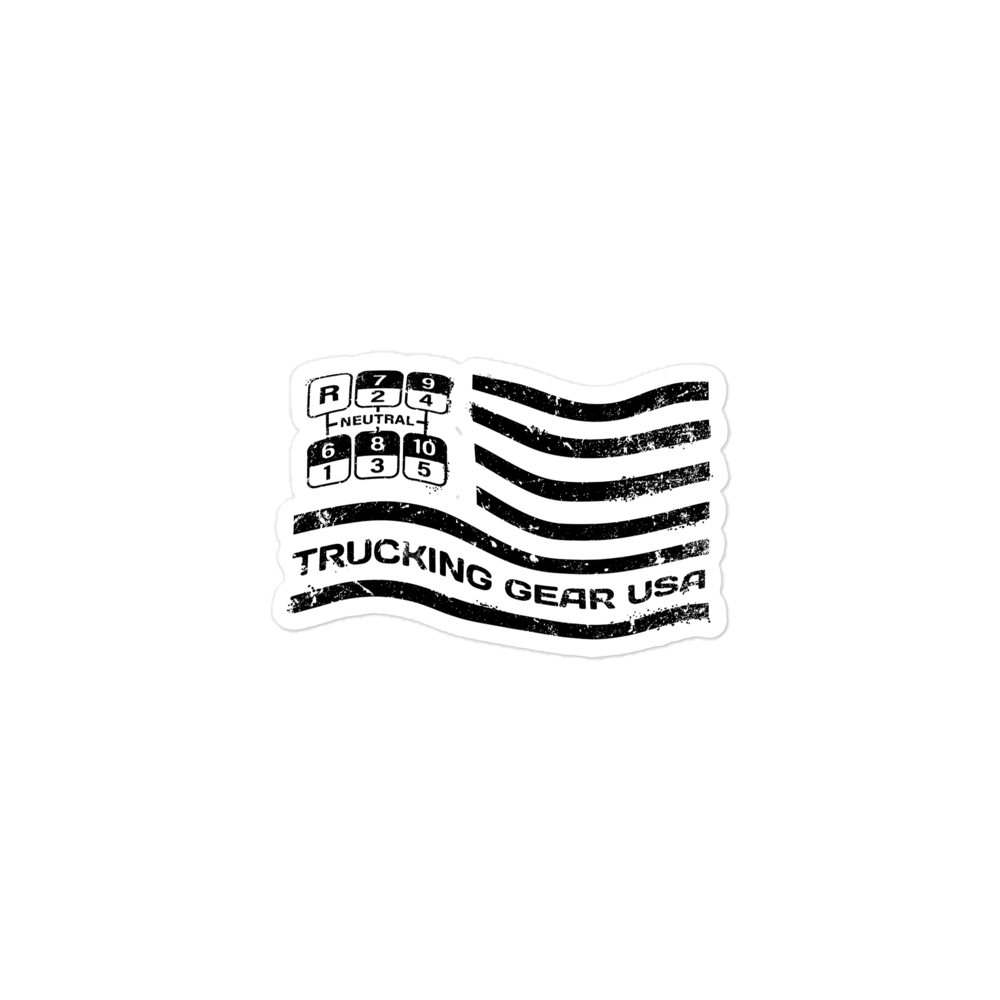 Trucking Gear USA Vinyl Flag Sticker