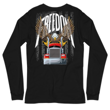 Load image into Gallery viewer, Trucker Freedom With Eagle Long Sleeve T-Shirt
