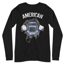 Load image into Gallery viewer, American Trucker Kenworth Semi Chest Pulled Open Long Sleeve T-Shirt
