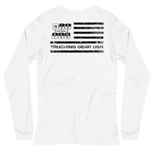 Load image into Gallery viewer, Trucking Gear USA Flag With Gear Diagram Long Sleeve T-Shirt
