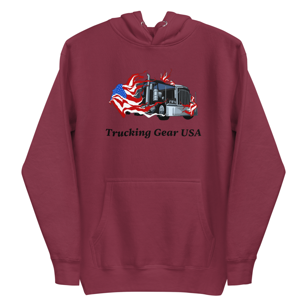 Trucking Gear USA Front Print Hoodie