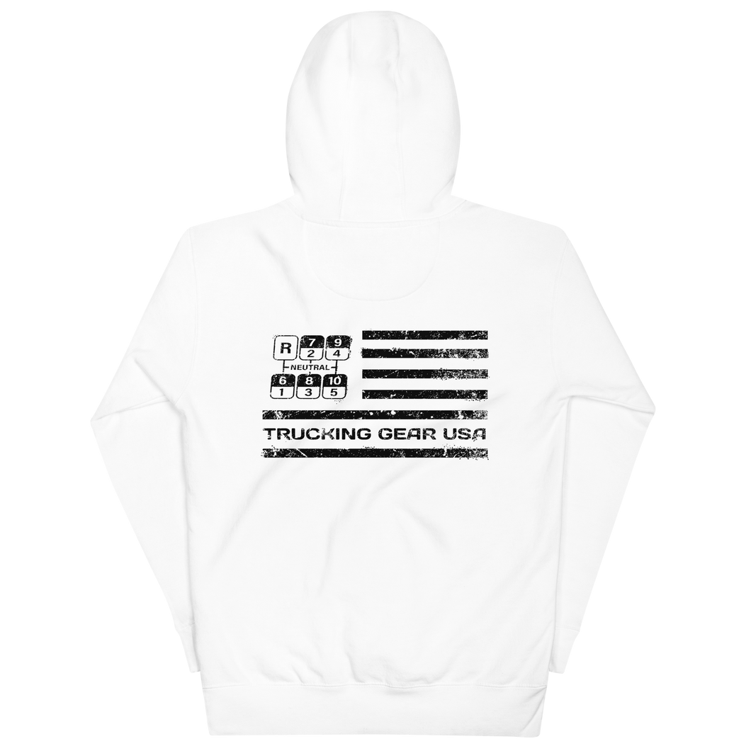 Trucking Gear USA Flag With Gear Diagram Hoodie